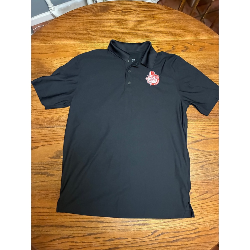 Chef Works Mens Black Eat‎ My Catfish Logo Performance Polo Shirt Size Medium